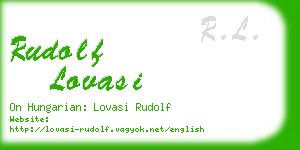rudolf lovasi business card